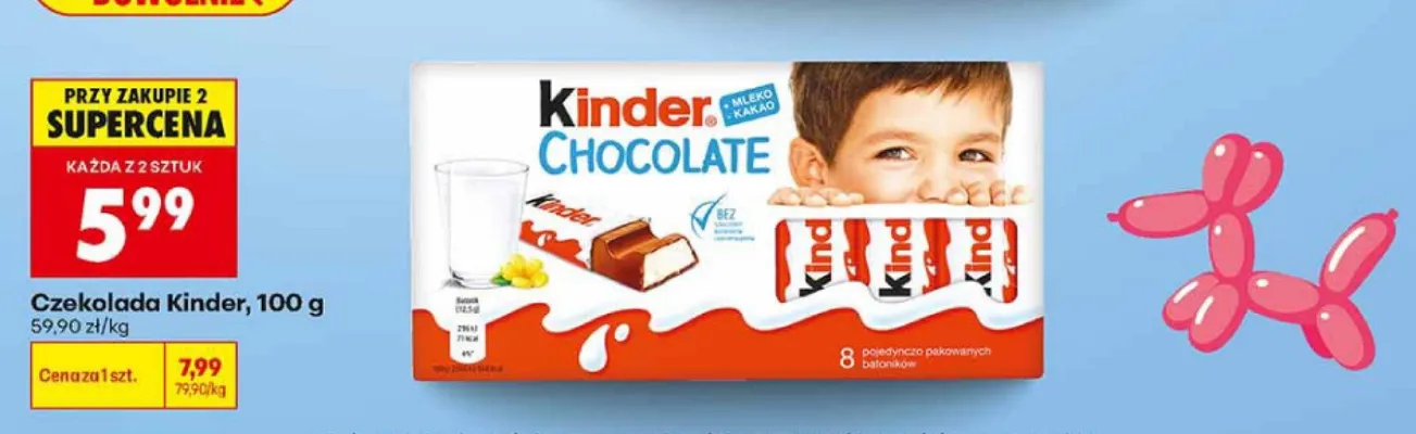 Czekolada Kinder promocja w Biedronka