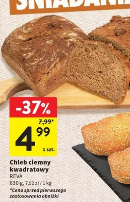 Chleb ciemny kwadratowy promocja w Intermarche