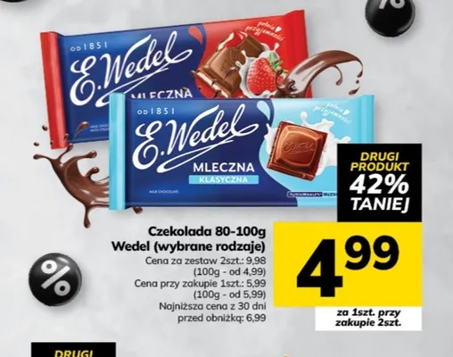 Czekolada mleczna klasyczna E.Wedel promocja w Hitpol