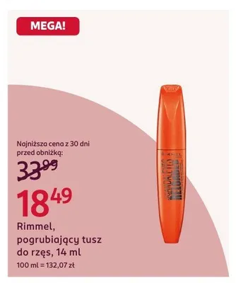 Pogrubiający tusz do rzęs Rimmel Scandaleyes Reloaded promocja w Rossmann