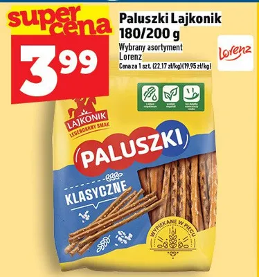 Paluszki Lajkonik klasyczne promocja w TOPAZ