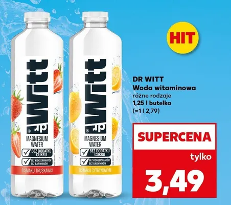 Woda witaminowa Dr Witt o smaku cytrynowym promocja w Kaufland