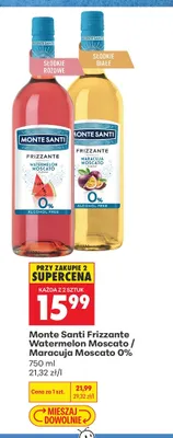 Wino bezalkoholowe Monte Santi Frizzante Watermelon Moscato promocja w Biedronka