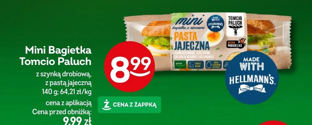 Mini Bagietka Tomcio Paluch z szynką drobiową promocja w Żabka