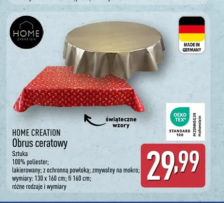 Obrus ceratowy 130x160 cm Home Creation promocja w Aldi