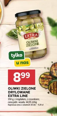 Oliwki zielone drylowane Extra Line z czosnkiem promocja w Stokrotka