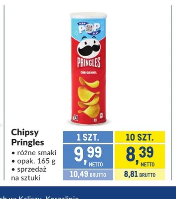 Chipsy Pringles promocja w Makro