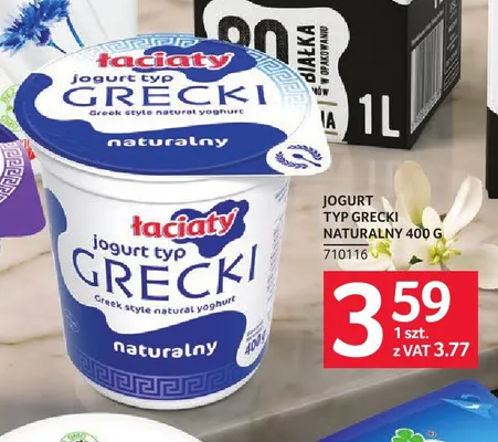 Jogurt typ grecki naturalny Łaciaty promocja w Selgros