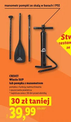 Wiosło SUP CRIVIT promocja w Lidl