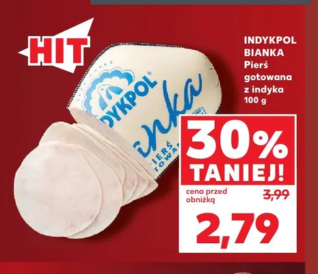 Pierś gotowana z indyka Bianka Indykpol promocja w Kaufland