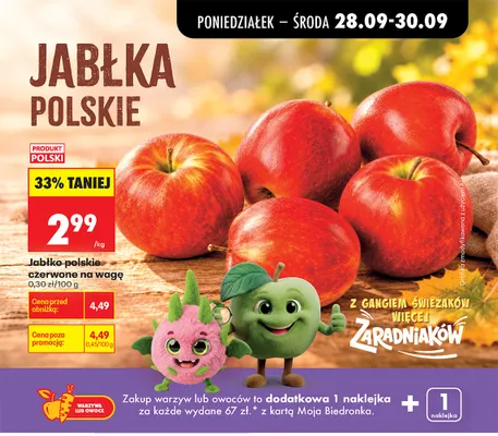 Jabłka polskie czerwone promocja w Biedronka