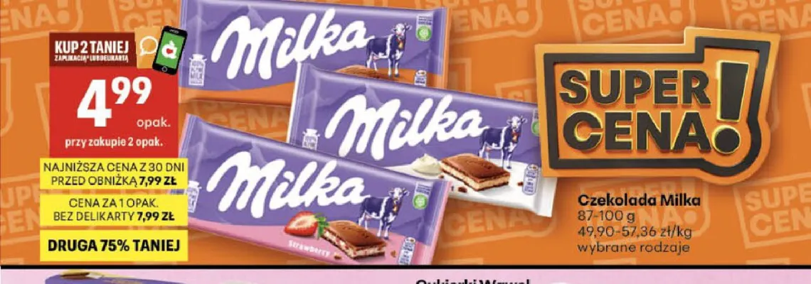 Czekolada Milka promocja w Delikatesy Centrum