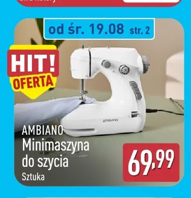 Minimaszyna do szycia Ambiano promocja w Aldi