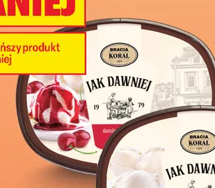 Lody Jak Dawniej śmietankowe z truskawkami promocja w Biedronka