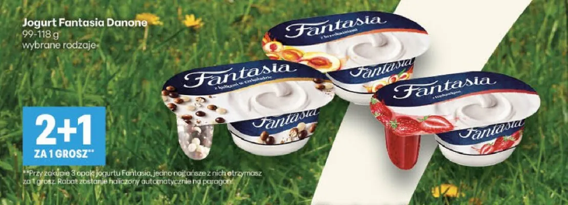 Jogurt Fantasia Danone z wiśniami promocja w Delikatesy Centrum