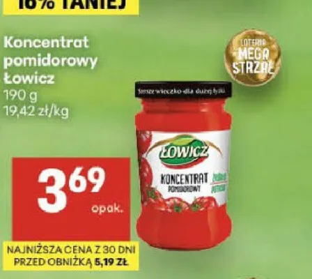 Koncentrat pomidorowy Łowicz promocja w Delikatesy Centrum