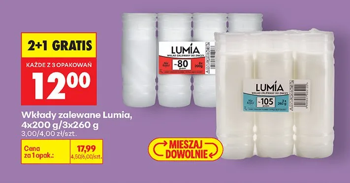 Wkłady zalewane promocja w Biedronka