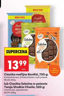 Ciastka mafijne śmietankowe Bonitki promocja w Biedronka