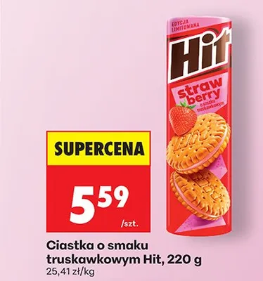 Ciastka o smaku truskawkowym promocja w Biedronka