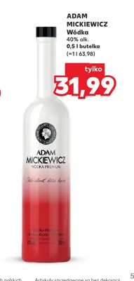 Wódka Adam Mickiewicz 40% promocja w Kaufland