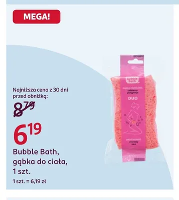 Gąbka do ciała Bubble Bath promocja w Rossmann
