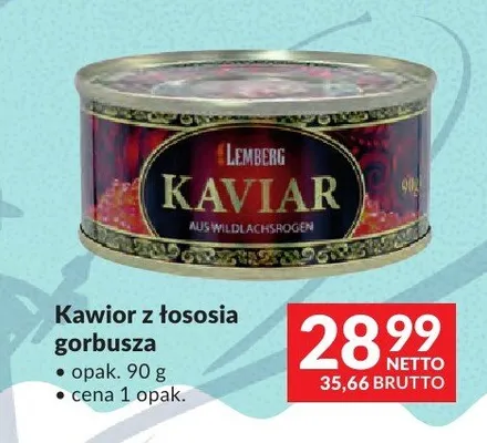 Kawior z łososia gorbusza Lemberg promocja w Makro