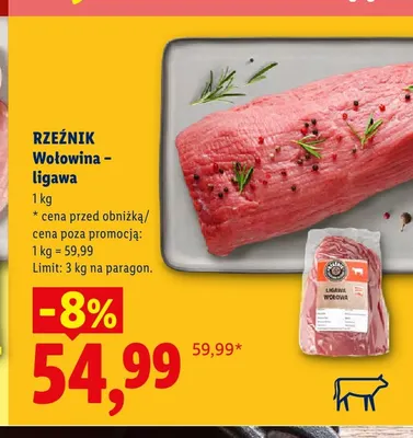 Wołowina ligawa Rzeźnik promocja w Lidl