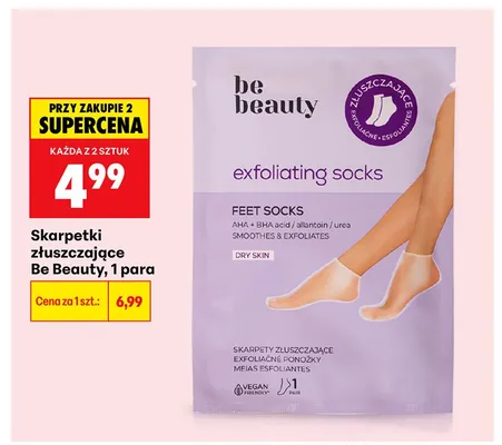 Skarpetki złuszczające Be Beauty promocja w Biedronka