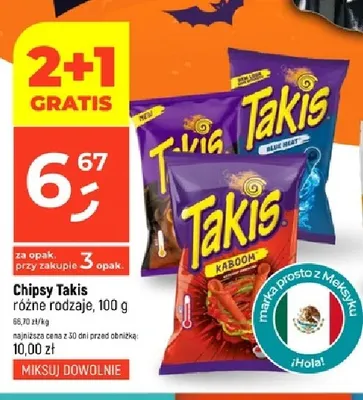 Chipsy Takis Kaboom promocja w Dealz