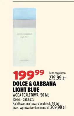 Woda toaletowa Dolce & Gabbana Light Blue promocja w Drogerie Natura