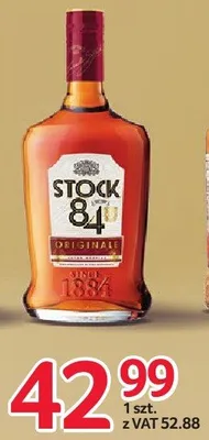 Brandy BRANDY STOCK 84 VSOP 36-38% 700 ML promocja w Selgros