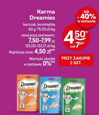 Karma Dreamies kocimiętka promocja w Żabka