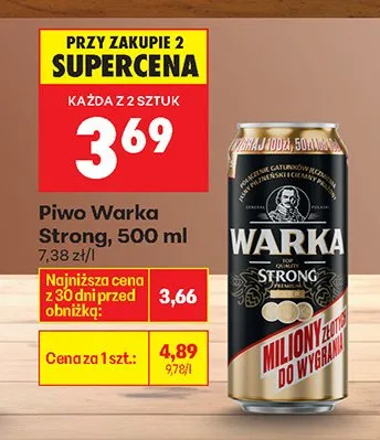 Piwo Strong promocja w Biedronka