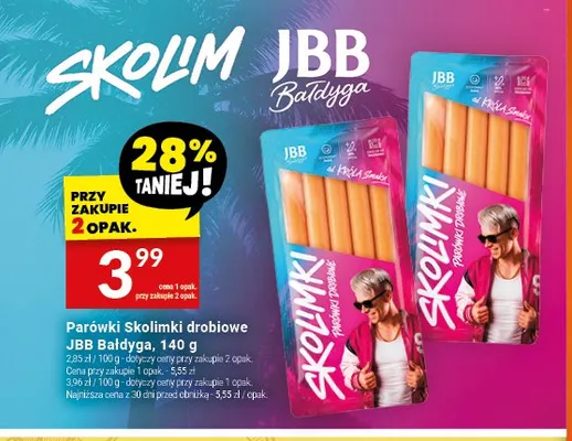 Parówki drobiowe Skolimki JBB Bałdyga promocja w Twój Market
