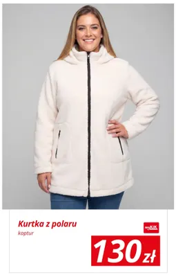 Kurtka z polaru kaptur promocja w KiK