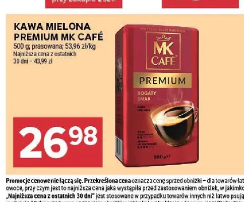 Kawa mielona Premium prasowana MK Café promocja w Stokrotka