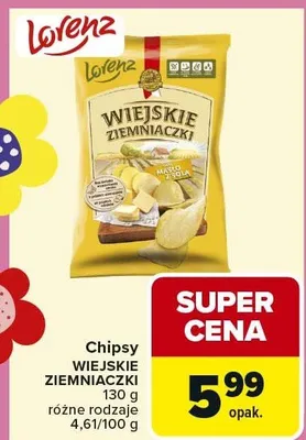 Chipsy wiejskie ziemniaczki promocja w Carrefour