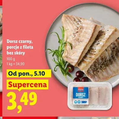 Dorsz czarny porcje z fileta bez skóry promocja w Lidl