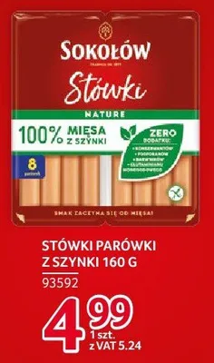 Stówki parówki z szynki Sokołów 160 g promocja w Selgros