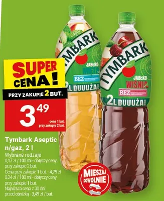 Napój Tymbark Aseptic ni gaz promocja w Twój Market