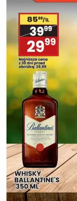 Whisky Ballantine's Finest promocja w Wafelek