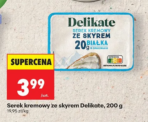 Serek kremowy ze skyrem Delikate promocja w Biedronka
