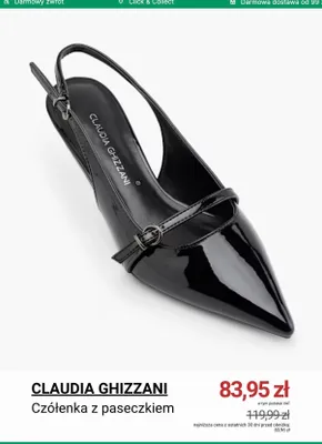 Czółenka z paseczkiem Claudia Ghizzani promocja w Deichmann