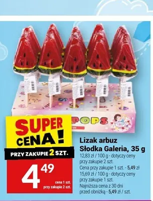 Lizak arbuz Słodka Galeria promocja w Twój Market