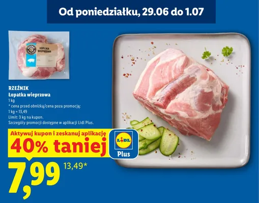 Łopatka wieprzowa Rzeźnik promocja w Lidl