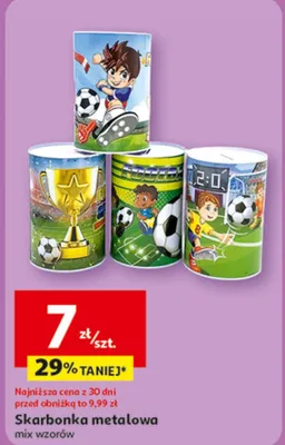 Skarbonka metalowa mix wzorów promocja w Auchan