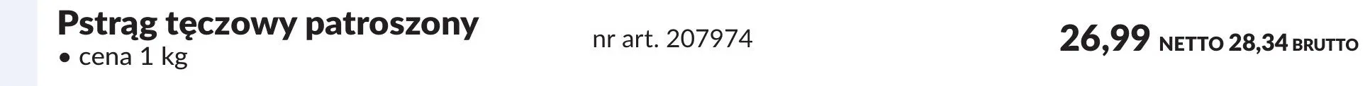 Pstrąg tęczowy patroszony promocja w Makro