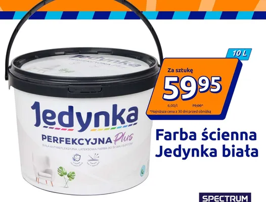 Farba ścienna Jedynka biała promocja w Action