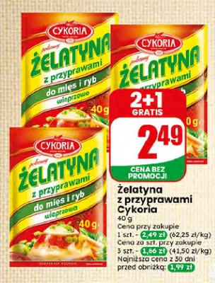 Żelatyna z przyprawami Cykoria promocja w Dino