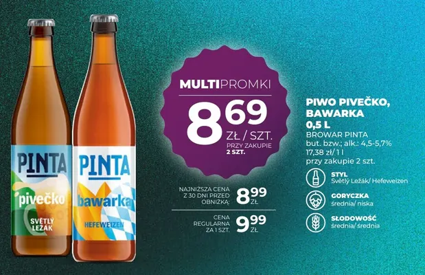 Piwo Bawarka Pinta promocja w Duży Ben